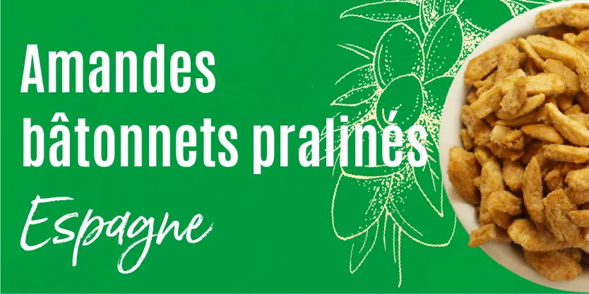 Bâtonnets d'amandes pralinées