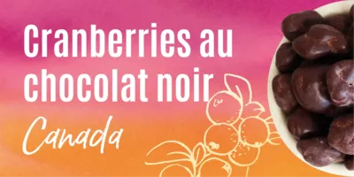 Cranberries au chocolat noir