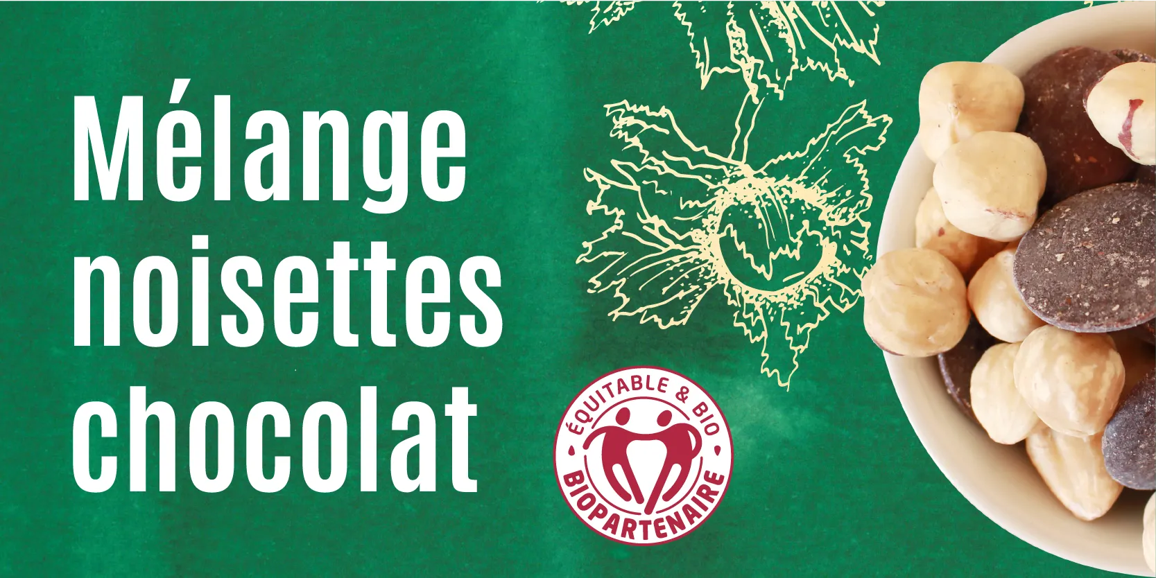 Mélange noisettes chocolat