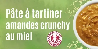 Pâte à tartiner amandes crunchy au miel