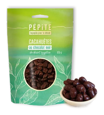 Les cacahuètes au chocolat noir du désert Egyptien