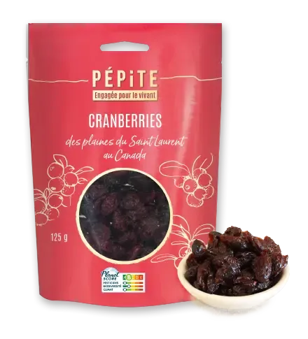 Les cranberries  des plaines du Saint Laurent au Canada