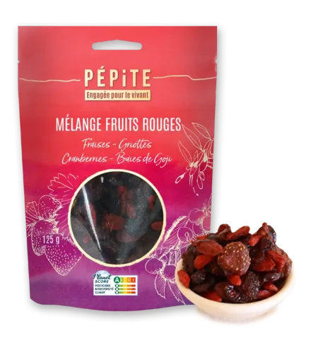 Le mélange fruits rouges Fraises - Griottes - Cranberries - Baies de Goji