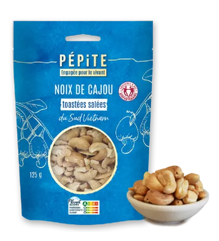 Les noix de cajou toastées salées  du Sud Vietnam
