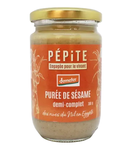 La purée de sésame demi complet des rives du Nil en Égypte